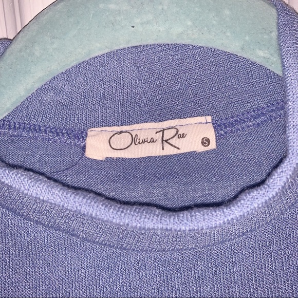 Blue turtle neck top - Picture 2 of 2